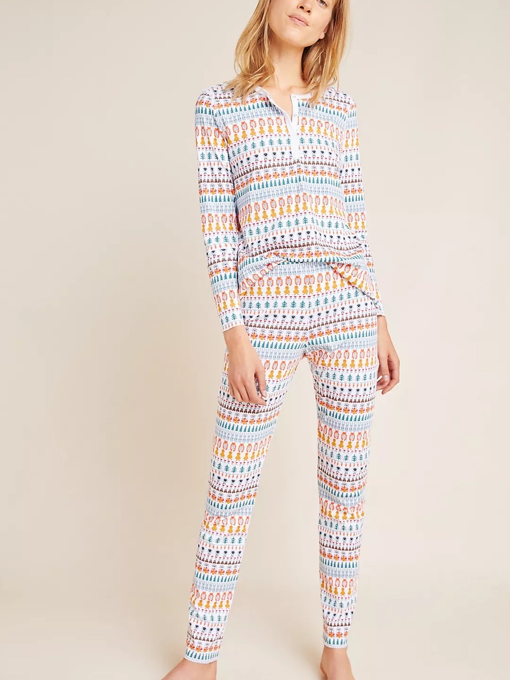 NWOT Roller Rabbit Holiday Striped Sleep Set size L